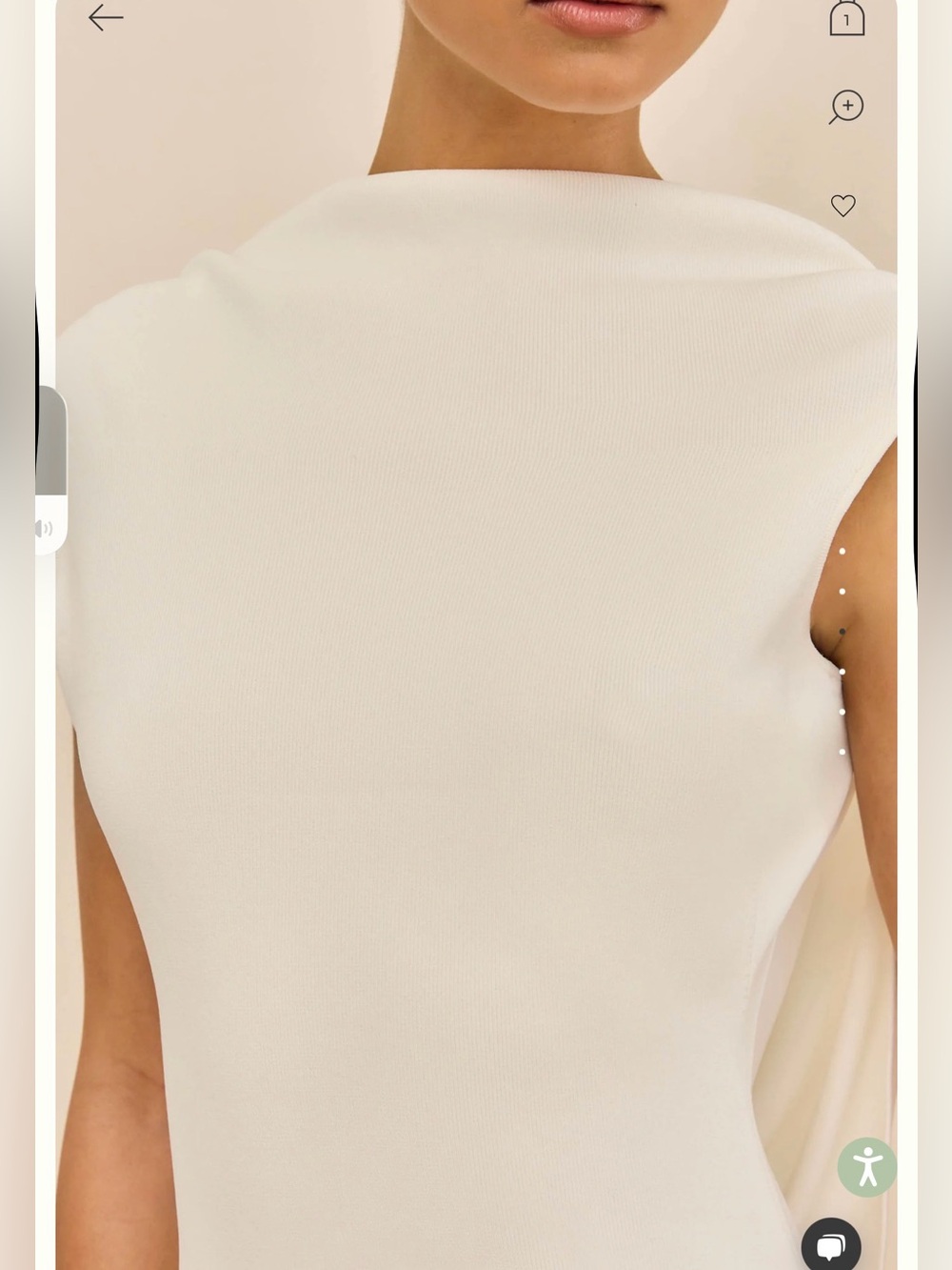 CULT GAIA DEDEE DRESS IN OFF WHITE, SIZE SMALL - Picture 3 of 8